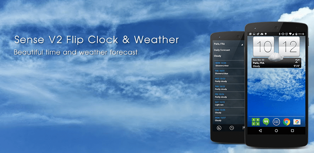 Sense V2 Flip Clock & Weather